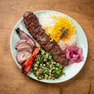 Beef Kafta Kebab Platter